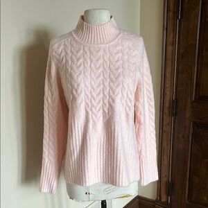 Calvin Klein Blush Pink Cable Knit Sweater